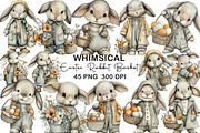 Easter Rabbit Basket Clipart, an Illustration by CraftArtStudio (Thumbnail 1 of 6)