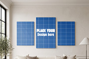 Triptych Wall Art Mockup, a Household Mockup by Pixel Foundry (Thumbnail 4 of 6)