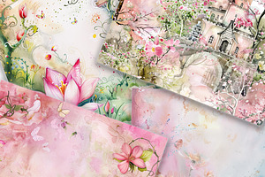 Soft Pink Fairy Woods Backgrounds