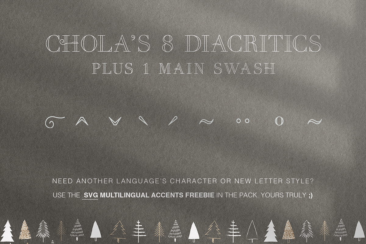 Cholas Modern Christmas Font Display, a Serif Font by Cloverons (Photo 9 of 10)