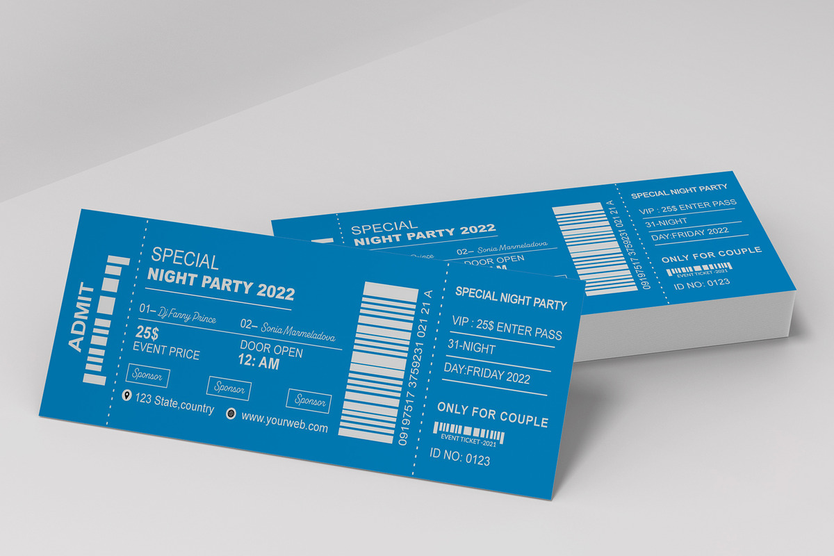 Event Ticket Template Design