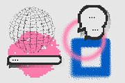 126 Vector Dither Textured Clip Arts, a Graphic by softulka (Thumbnail 15 of 19)