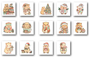 Christmas Capybara Clipart, an Illustration by Designworld (Thumbnail 4 of 6)