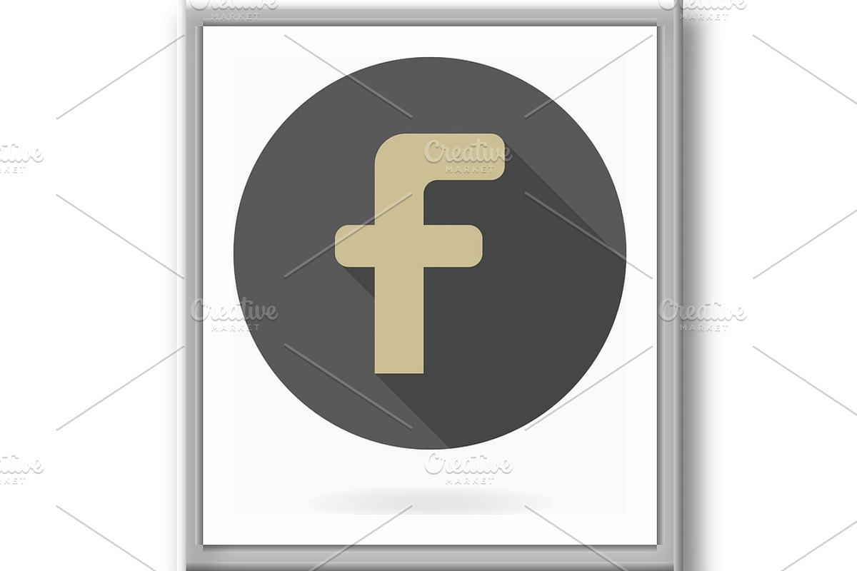 Fine Vector Flat Icon With Letter F, a Texture Graphic by FineArtStudio (Photo 2 of 3)