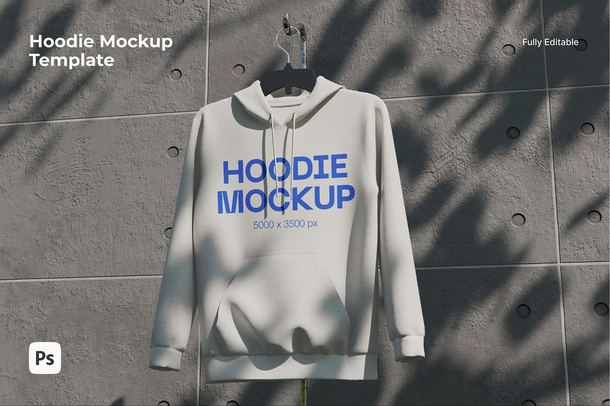 Realistic Hoodie Mockup, a Hoody Mockup by Se٧enStudio (Photo 1 of 4)