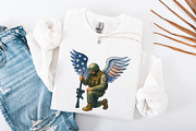 American Soldier Angel Man Praying, an Illustration by SharpMarketplace (Thumbnail 4 of 9)