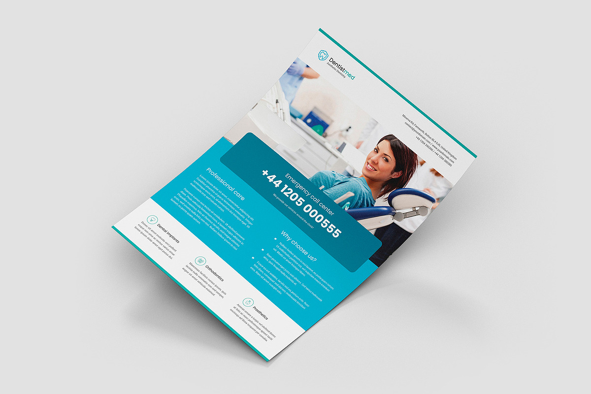 Dentist Flyer Canva Template, a Brochure Template by artbart (Photo 5 of 9)