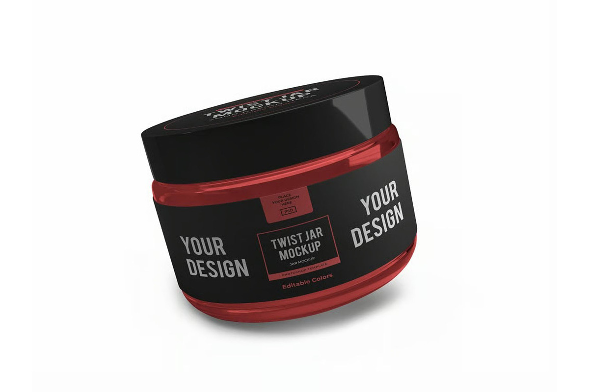 Twist Jar Packaging Mockup Template, a Packaging Mockup by DesignRushMarket (Photo 6 of 11)