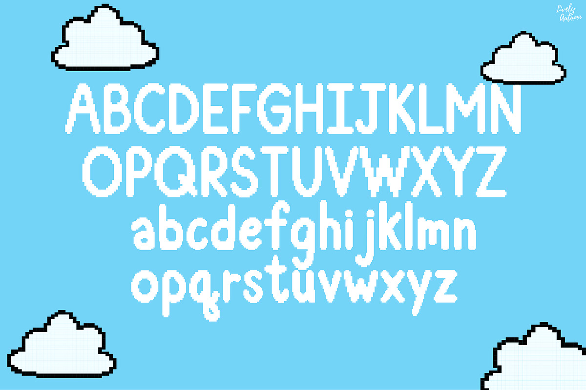 Pixel | Video game pixel font, a Sans Serif Font by LivelyAutumn11.11 (Photo 2 of 5)