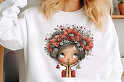 Whimsical spring girls clipart, an Illustration by SinaCreation (Thumbnail 7 of 11)