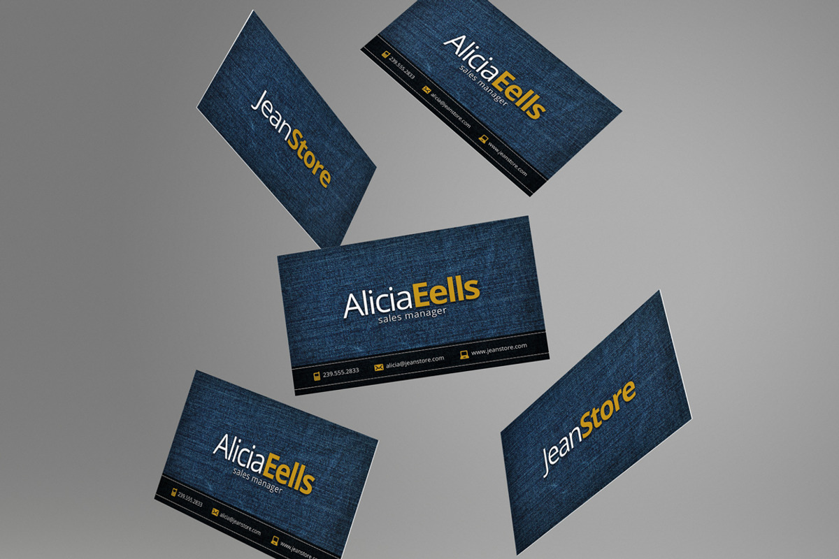 Denim Business Card, a Business Card Template by Creativenauts (Photo 2 of 2)