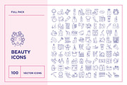 Beauty and Cosmetics Line Icon Set, an Outline Icon by iStar Design (Thumbnail 2 of 8)