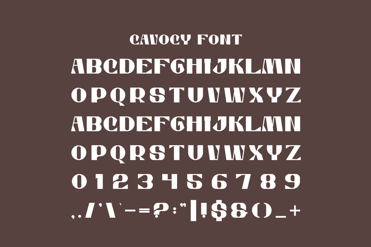 Cavocy - Luxury Bold, a Sans Serif Font by Iqsiart Studio (Photo 5 of 6)