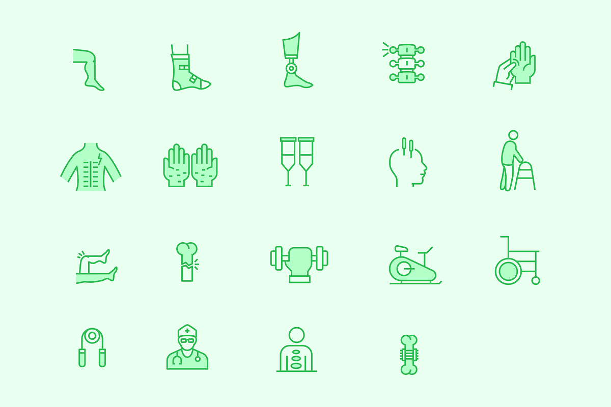 20 Physiotherapy Icons, an Icon by Creative VIP (Photo 2 of 5)