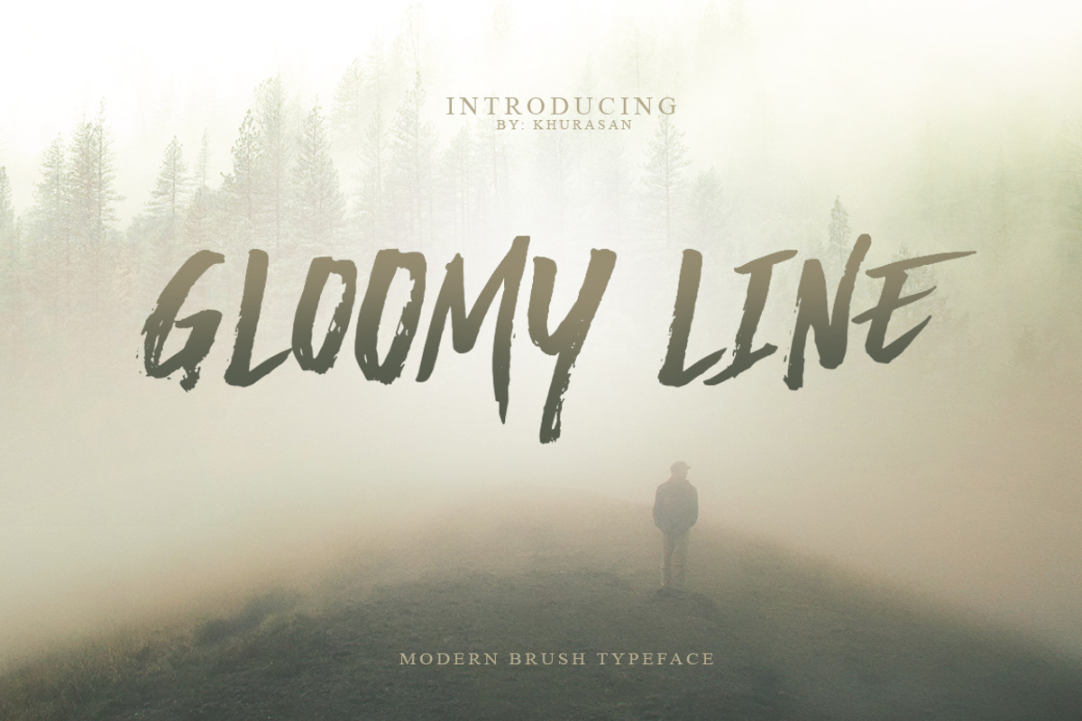 Gloomy Line Brush Font