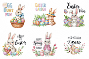 Watercolor Easter Bunny PNG Clipart., an Animal Illustration by KennedyStudio (Thumbnail 3 of 5)