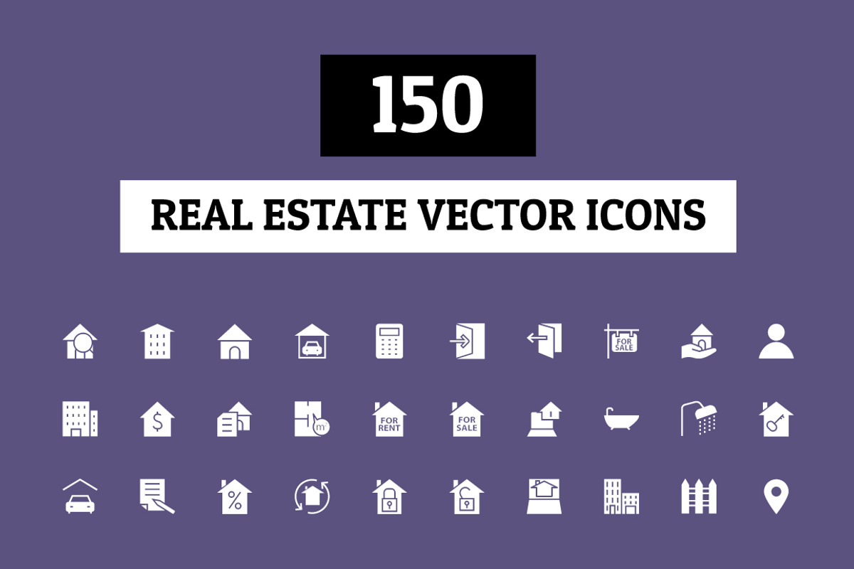 150 Real Estate Vector Icons