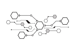 Hexagons connected to the system
