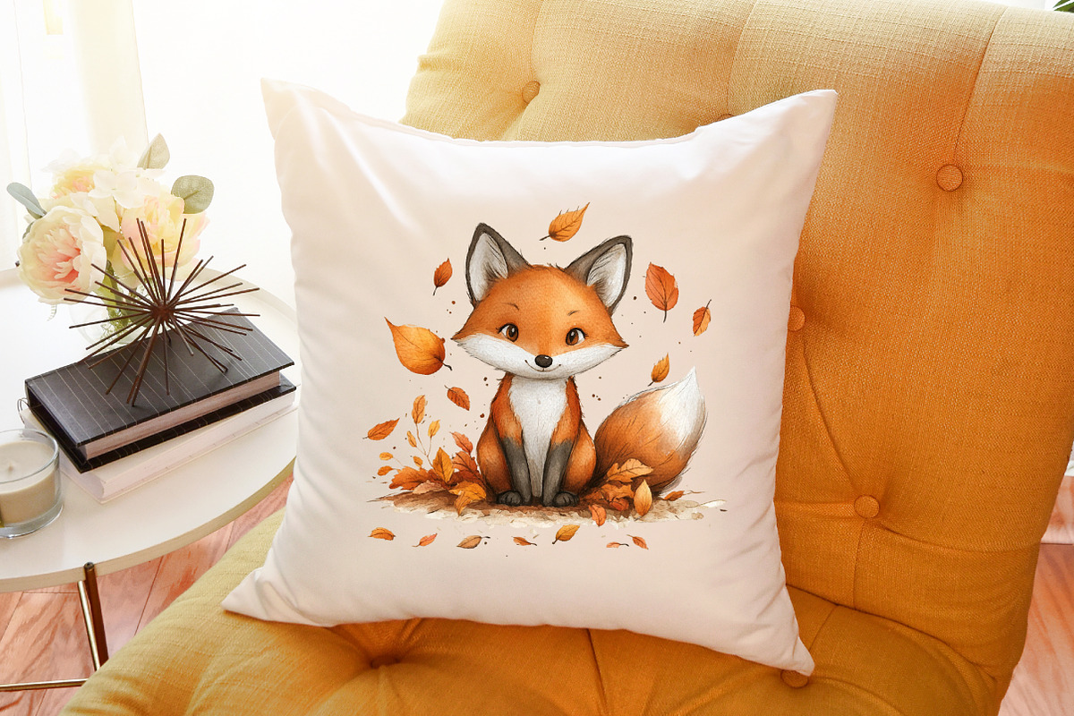 Autumn Foxes & Meadow Clipart, an Illustration by Sublimation Artist (Photo 6 of 6)