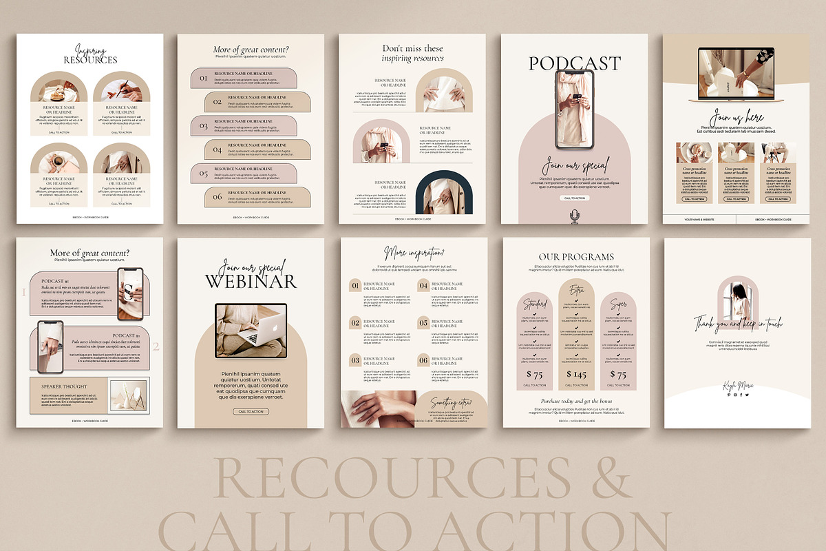 4 in 1 Course Creator Bundle CANVA, a Magazine Template by Mirazz (Photo 17 of 50)