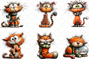 Whimsical Christmas Cat Clipart, an Animal Illustration by Black Bird Studio (Thumbnail 5 of 6)
