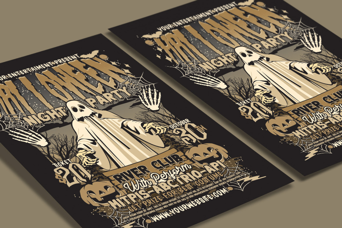 Halloween Night Party Flyer, a Flyer Template by Muhamad Iqbal hidayat (Photo 4 of 4)