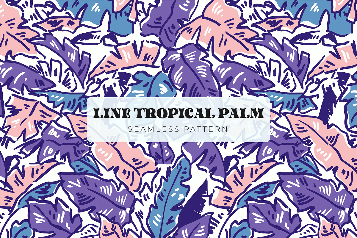 Tropical Hand Drawn, Palm Prints, a Pattern Graphic by ASTUDIO (Photo 5 of 7)