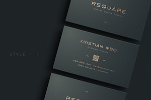 Stylist Green Business Cards - V.86