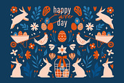 Happy Easter Day. Decorative Set., a Seasonal Illustration by Renberrry.Store (Thumbnail 2 of 10)