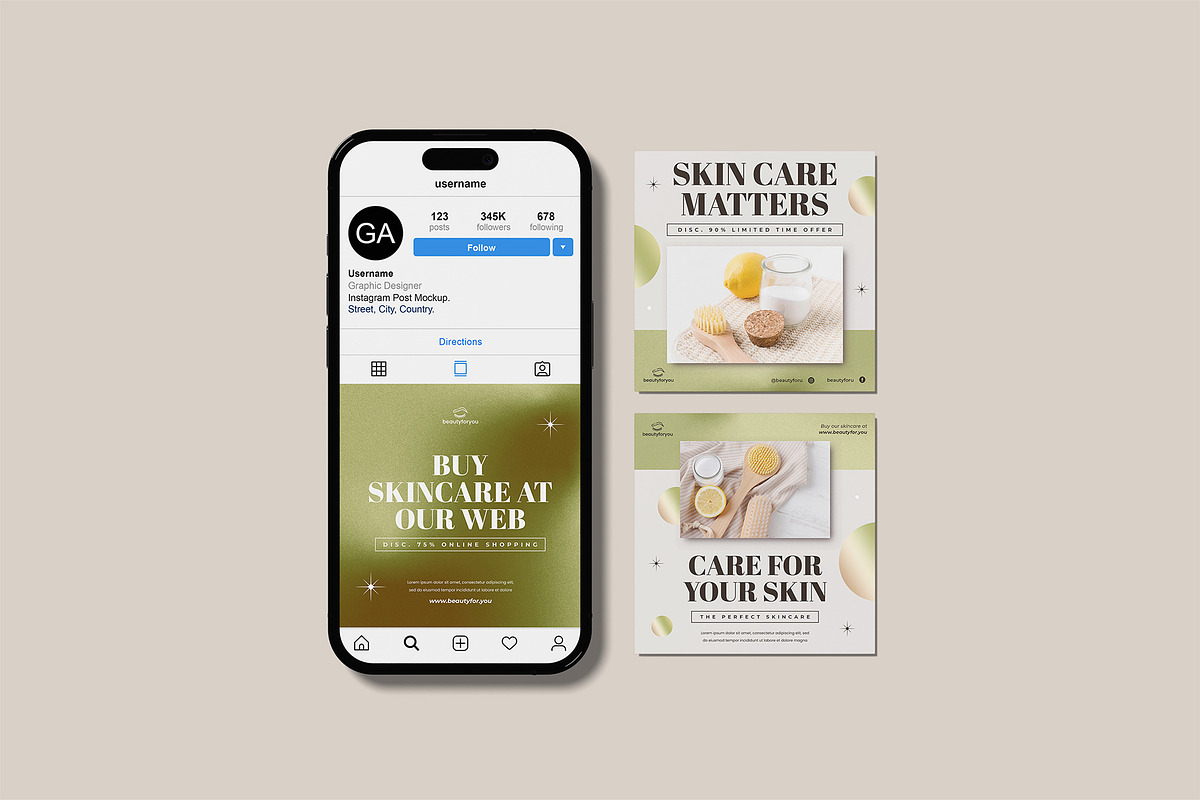 Instagram Post Mockup Bundles, an iPhone Mockup by Graphic Aesthetic (Photo 14 of 25)