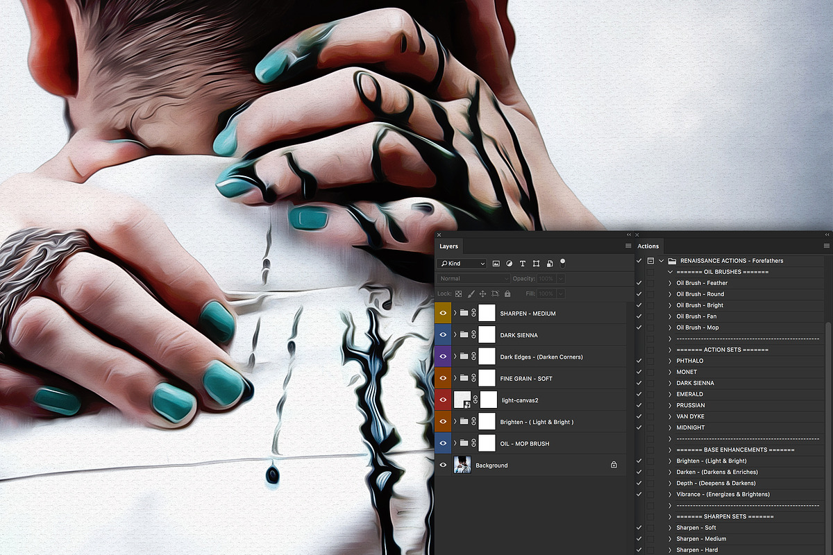 RENAISSANCE - Oil Painting Actions, an Action Add-On by Forefathers (Photo 9 of 9)