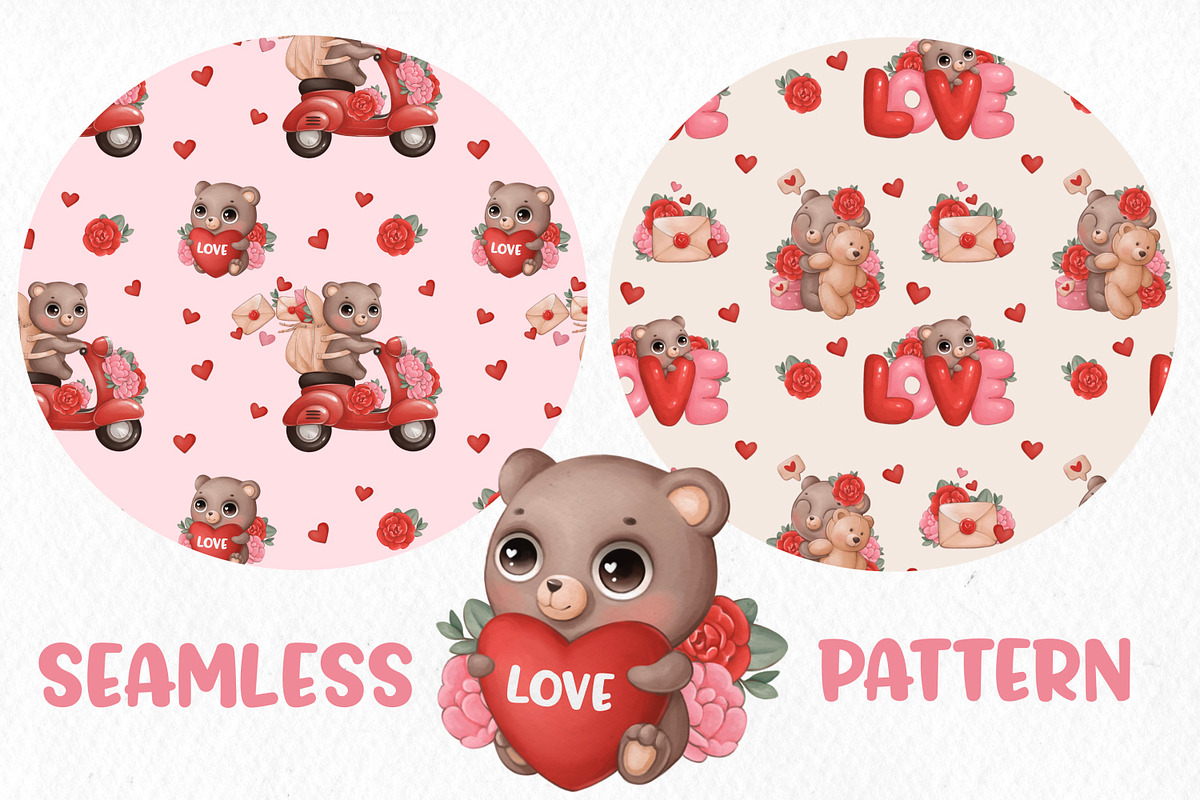 Valentine’s Day watercolour, an Animal Illustration by designs.svkl (Photo 6 of 7)