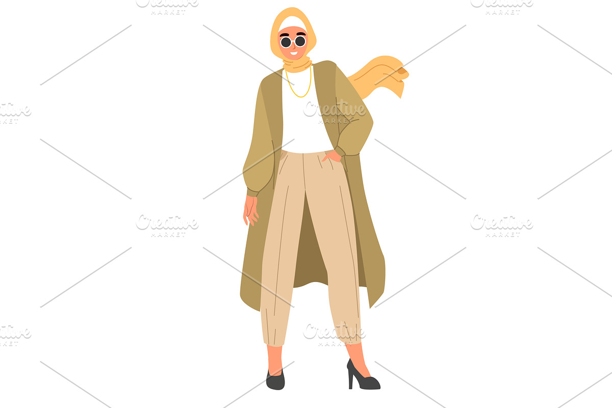 A woman exudes confidence while, an Object Illustration by SiberianArt