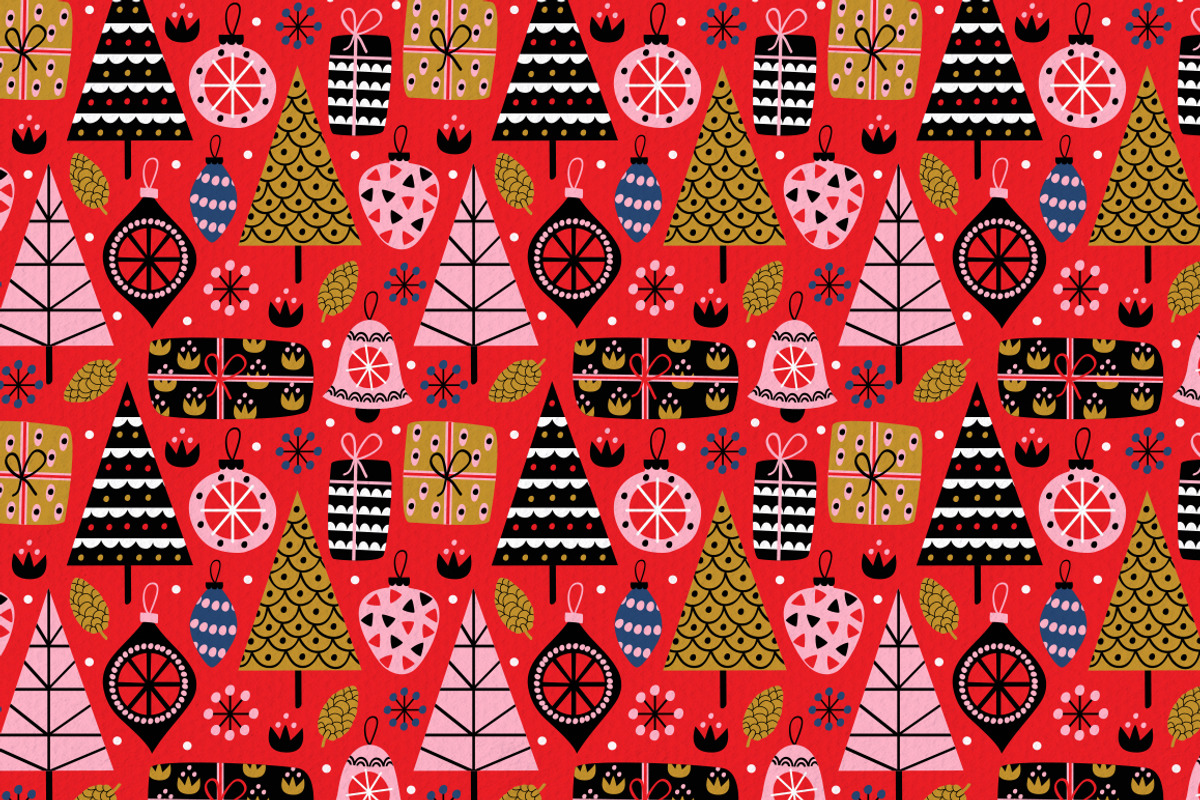 Christmas decorations pattern set, a Pattern Graphic by NataKa (Photo 9 of 15)