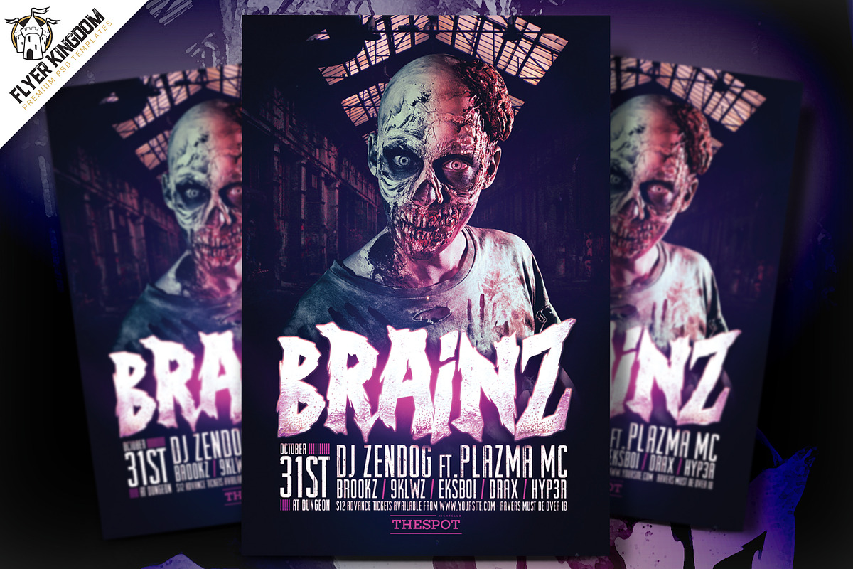 Brainz Flyer Template, a Flyer Template by FlyerKingdom