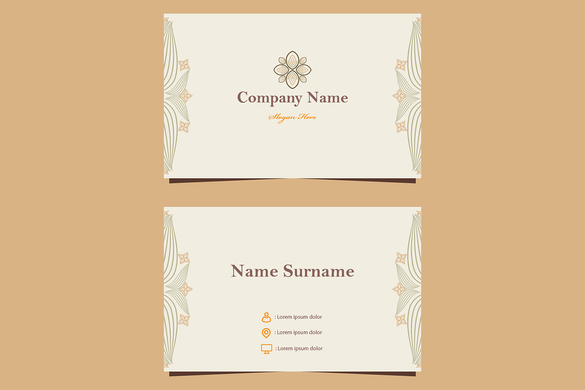 Natural Floral Business card, a Marketing Template by sekitarief (Photo 1 of 3)