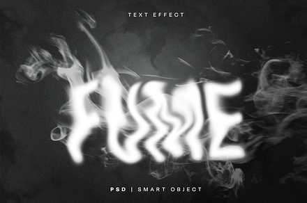 Fume Text Effect Mockup, a Layer Style Add-On by Xtrahive