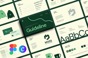 MOSS |Brand Guidelines Figma & Canva