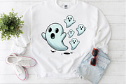 Cute Ghost PNG, an Illustration by Craft Nest (Thumbnail 5 of 6)