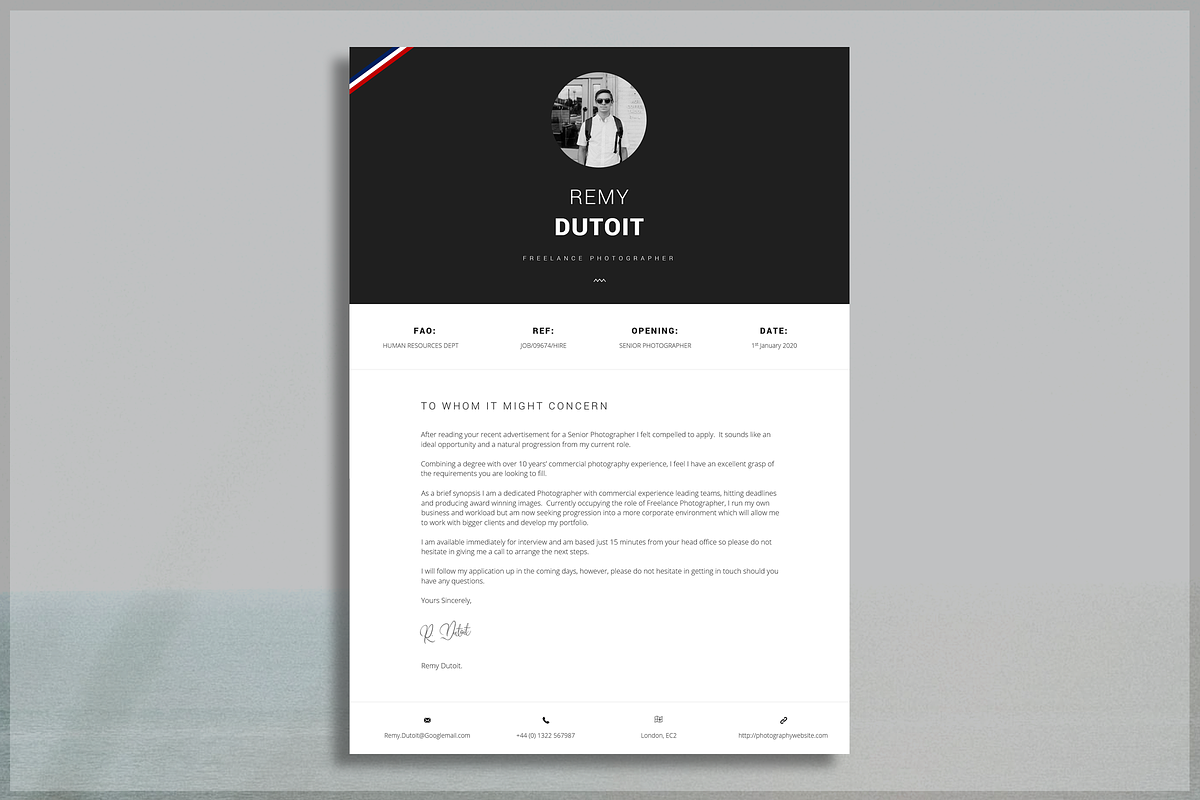Portfolio Resume / Photographer CV, a Resume Template by introDuice - CV / Resumes (Photo 3 of 6)