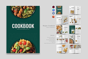 Cookbook Recipe Book Template, a Brochure Template by ElvinPrint