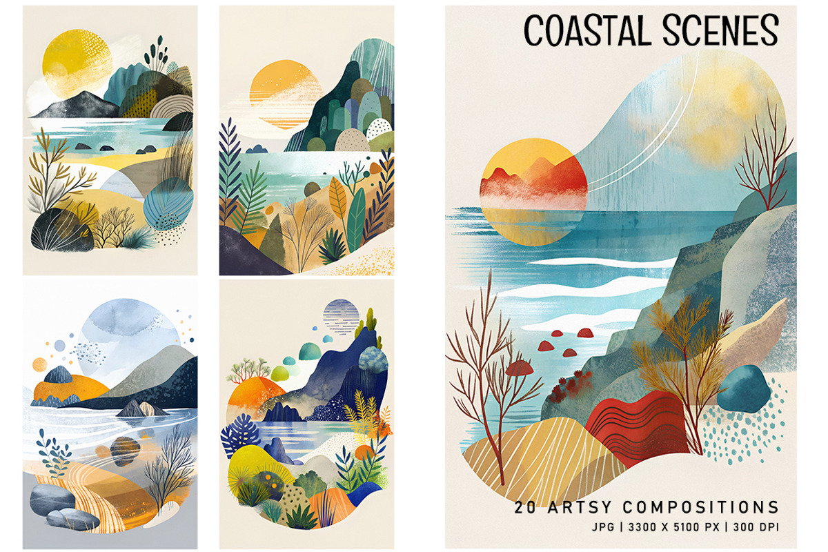 Coastal Scenes, a Decorative Illustration by Digital Art Creations (Photo 1 of 8)