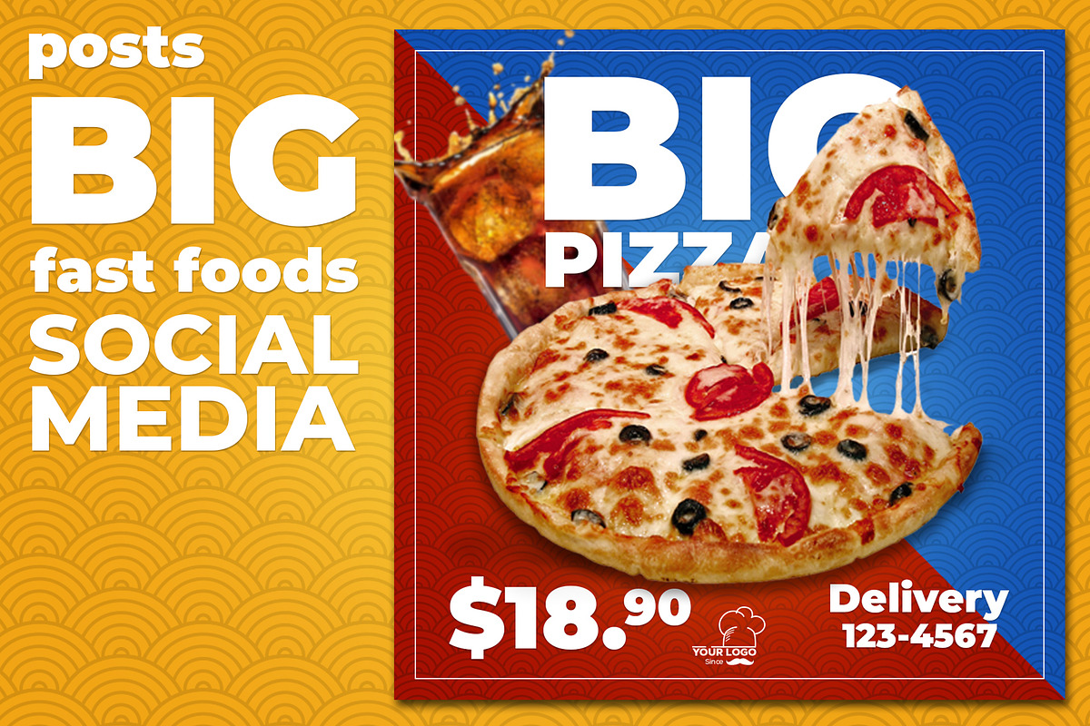 Social Media Fast Foods Template, a Social Media Template by rogeriomarcos (Photo 3 of 5)