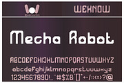 Mecha Robot font, a Font by weknow (Thumbnail 1 of 5)