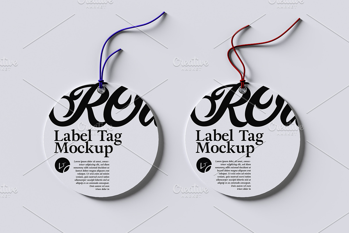 Set of Tag Clothing Labels Mockup, an Advertising Mockup by Black Cat Studio (Photo 3 of 6)