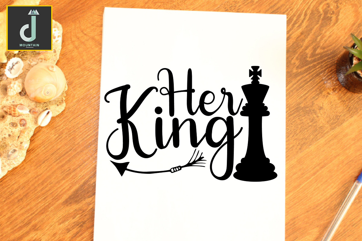 Her king svg cut files design, a Graphic by Designmountain (Photo 5 of 5)