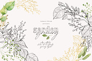 Line Art & Watercolour Greenery, an Illustration by January Bloom (Thumbnail 1 of 22)