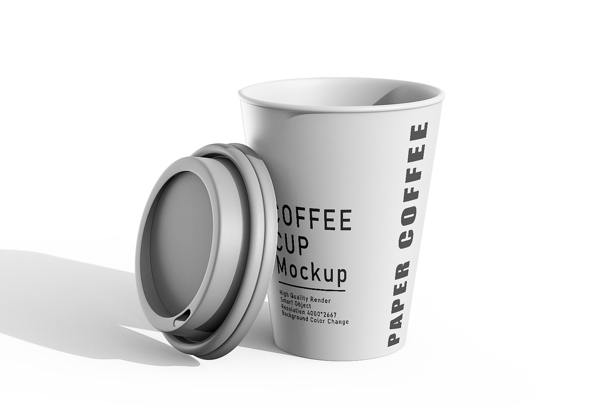 Scattered Paper Cups Mockup, a Packaging Mockup by pixelmock (Photo 7 of 18)