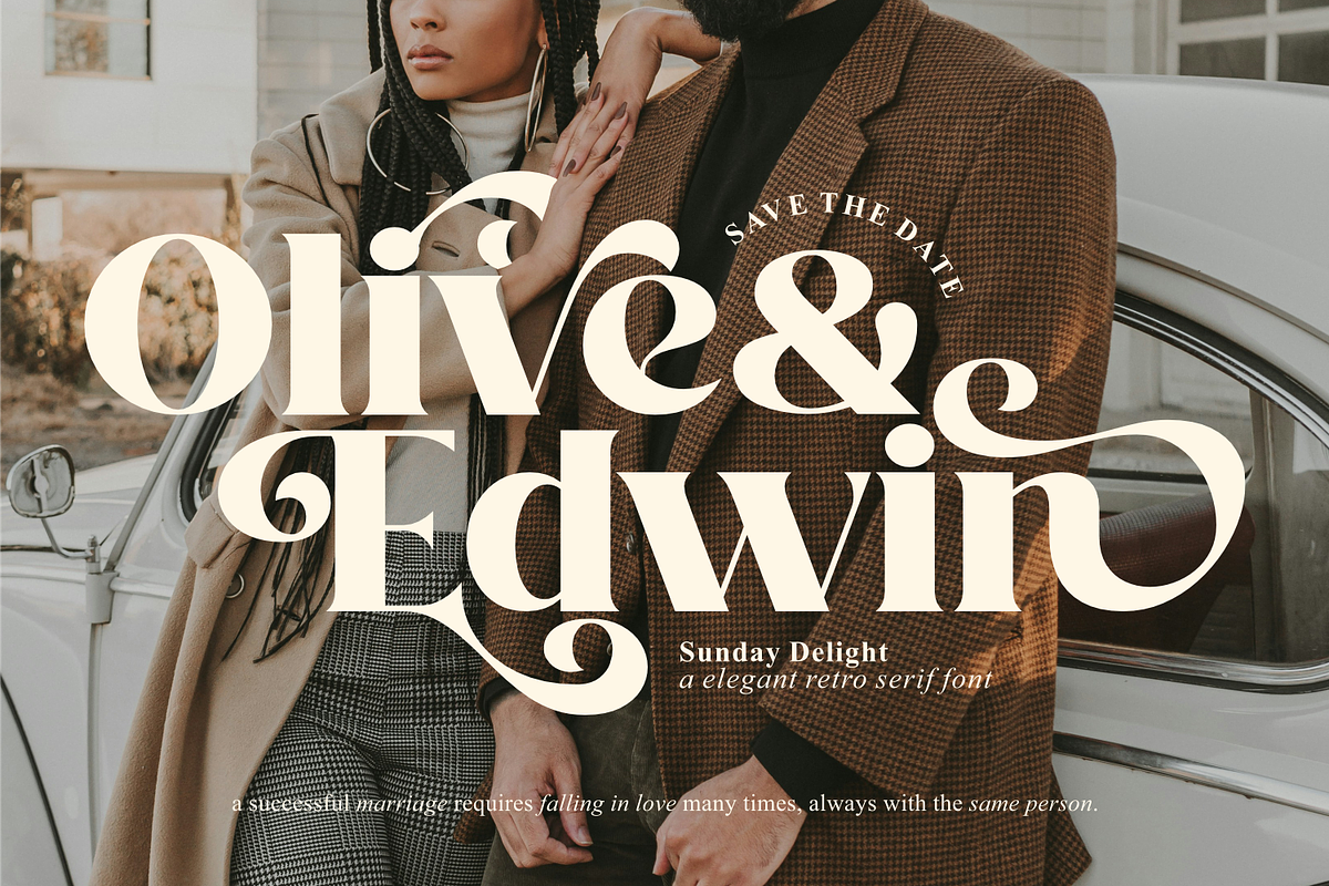 Sunday Delight - Elegant Retro Font, a Serif Font by Keithzo (Photo 5 of 12)