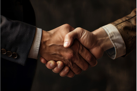 Business trust handshake. Generate, a Person Photo by Ylivdesign
